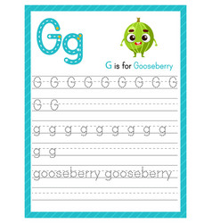 Trace Letter G Uppercase And Lowercase Alphabet