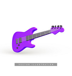 3d Realistic Electric Guitar For Music Concept