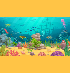 Cartoon Underwater Landscape Game Background