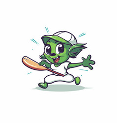 Zombie Baseball Player Cartoon Character