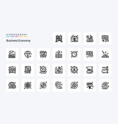 25 Economy Line Icon Pack