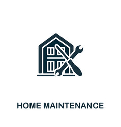 Home Maintenance Icon Monochrome Simple Line