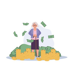 Elegant Retirement Wealth Concept Senior Lady