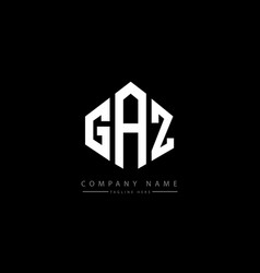 Gaz Letter Logo Design With Polygon Shape