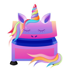 Unicorn Chest Empty Box Open Casket