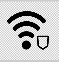 Wi-fi Icon And Shield Icon Set