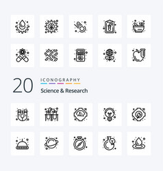 20 Science Line Icon Pack Like Astronomy Gear