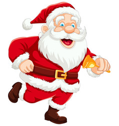 Cheerful Santa Claus Cartoon Character Running