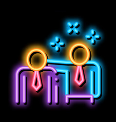 Man Pat Shoulder Neon Glow Icon