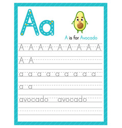 Trace Letter A Uppercase And Lowercase Alphabet