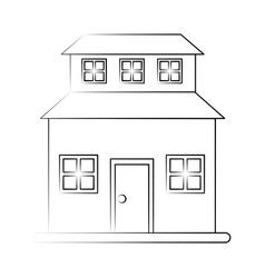 Family Home Or Two Story House Icon Image