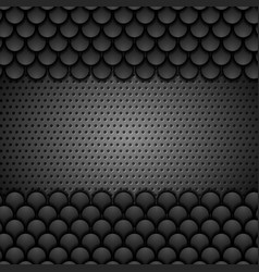 Black Metallic Perforated Monochrome Texture