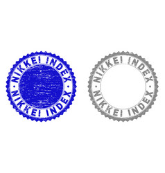 Grunge Nikkei Index Textured Stamp Seals