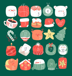 Hand Drawn Festive Advent Calendar Design