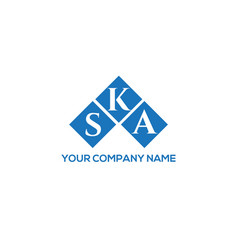 Ska Letter Logo Design On White Background