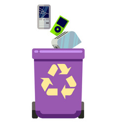 Garbage Can For Electronic Waste Trash Recycling