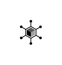 Hexagons Molecules Simple Science Logo Symbols