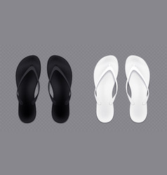 Black And White Flip Flops Mockup Set