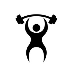 Man Lifting Weight In Black