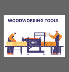 Woodworking Tools Sales Banner Or Poster Flat