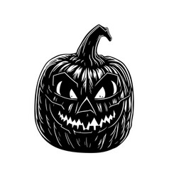 Halloween Pumpkin Hand Drawn Line Art