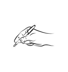 Hand Holding Pen Icon Handwriting Writing