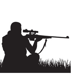 Men Hunting Silhouette