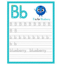 Trace Letter B Uppercase And Lowercase Alphabet