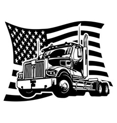 Us Semi Truck - Patriotic Trucker Svg - Big Truck