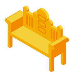 Wood Sofa Production Icon Isometric Making