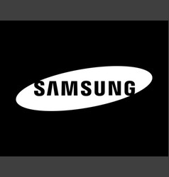 Samsung Brand Logo Phone Symbol White Design