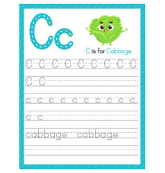 Trace Letter C Uppercase And Lowercase Alphabet