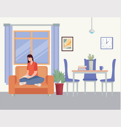 Woman In Livingroom