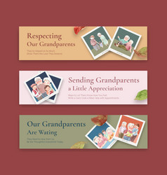 Banner Template With National Grandparents Day