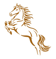 Jumping Horse Printable Stencil Art