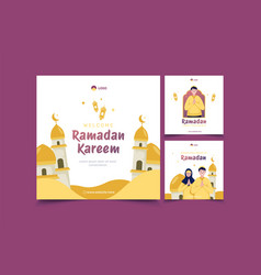 Welcome Ramadan Social Media Greeting Post Set