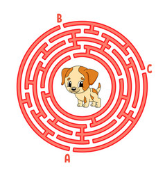 Circle Maze Dog Animal Game For Kids Puzzle