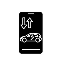 Remote Car Access Black Glyph Icon