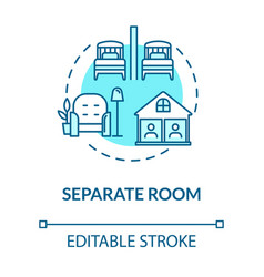 Separate Room Turquoise Concept Icon Self