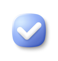 3d Check Mark Icon Check List Button