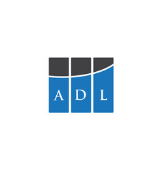 Adl Letter Logo Design On Black Background