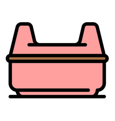 Dog Travel Box Icon Color Outline