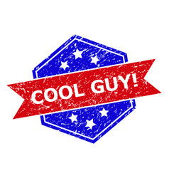 Hexagonal Bicolor Cool Guy Exclamation Stamp Seal