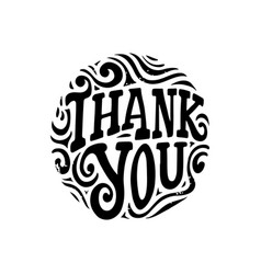 Thank You Slogan Lettering Calligraphy Logo T