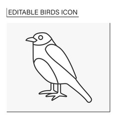 Bluebird Line Icon