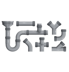 Sewerage Pipes Realistic Set