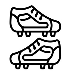 Studs Football Boots Icon Outline Style