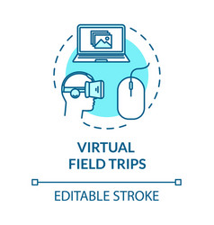 Virtual Field Trip Turquoise Concept Icon Vr