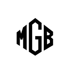 Mgb Letter Logo Design With Polygon Shape