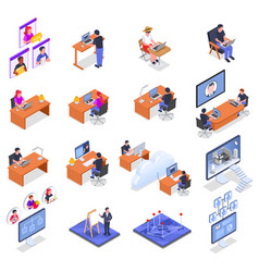 Remote Working Icons Set